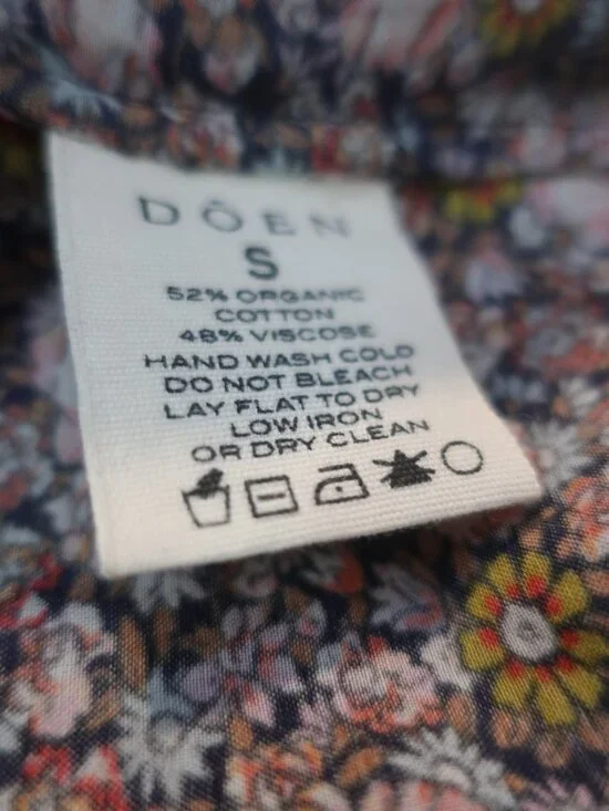 Womens Doen Odessa (Item- 25) Smocked Floral Multicolor Mini Shift Dress S - Picture 12 of 12